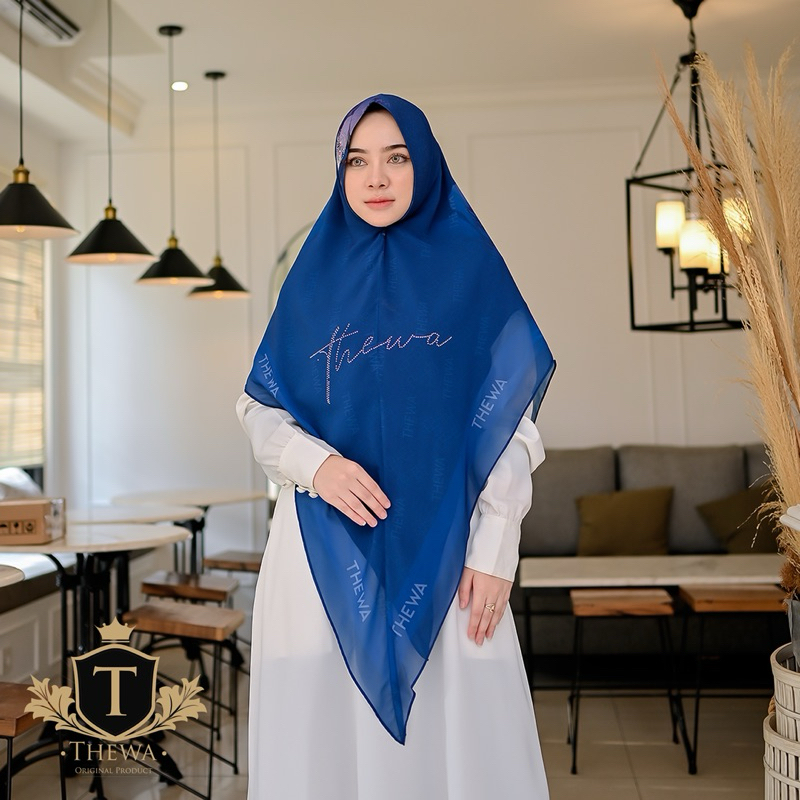 THEWA - Hijab Khimar Aurora Payet Digital Printing Kerudung Seruty Babydoll