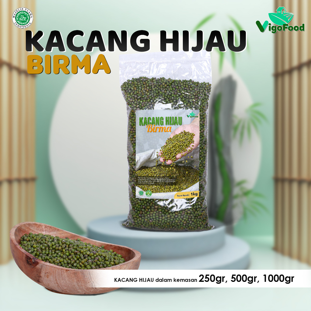 

KACANG HIJAU BIRMA GRADE IMPORT BY VIGOFOOD / MUNG BEAN / MUNG BEANS