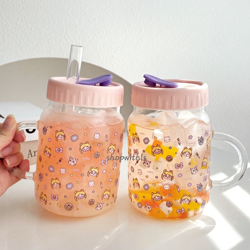 SAILORMOON GLASS & CUPS/Gelas Kaca Estetik/Aesthetic Glass/Home Cafe Glass/Gelas Home Cafe/Gelas