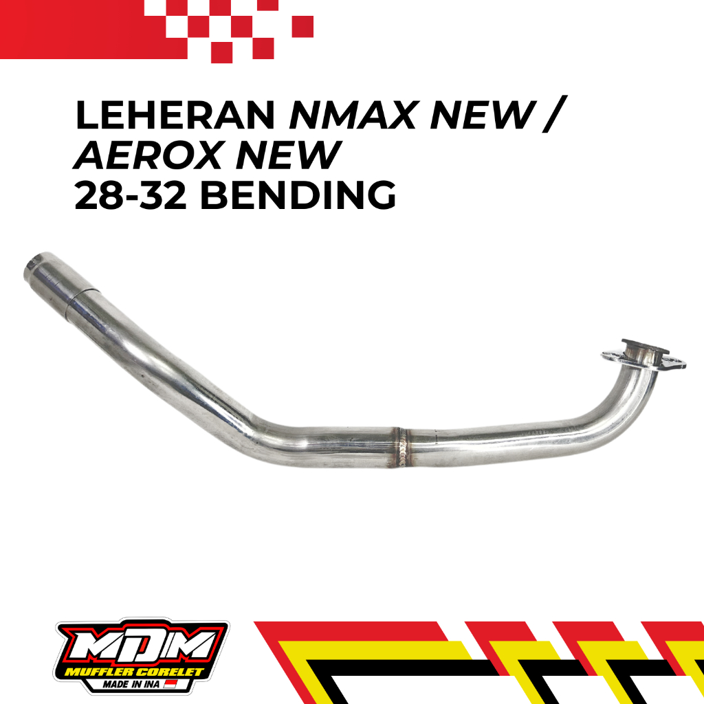 MDM RACING MUFFLER Pipa Leher Kenalpot Nmax New / Aerox NEW 28/32 MM Bending