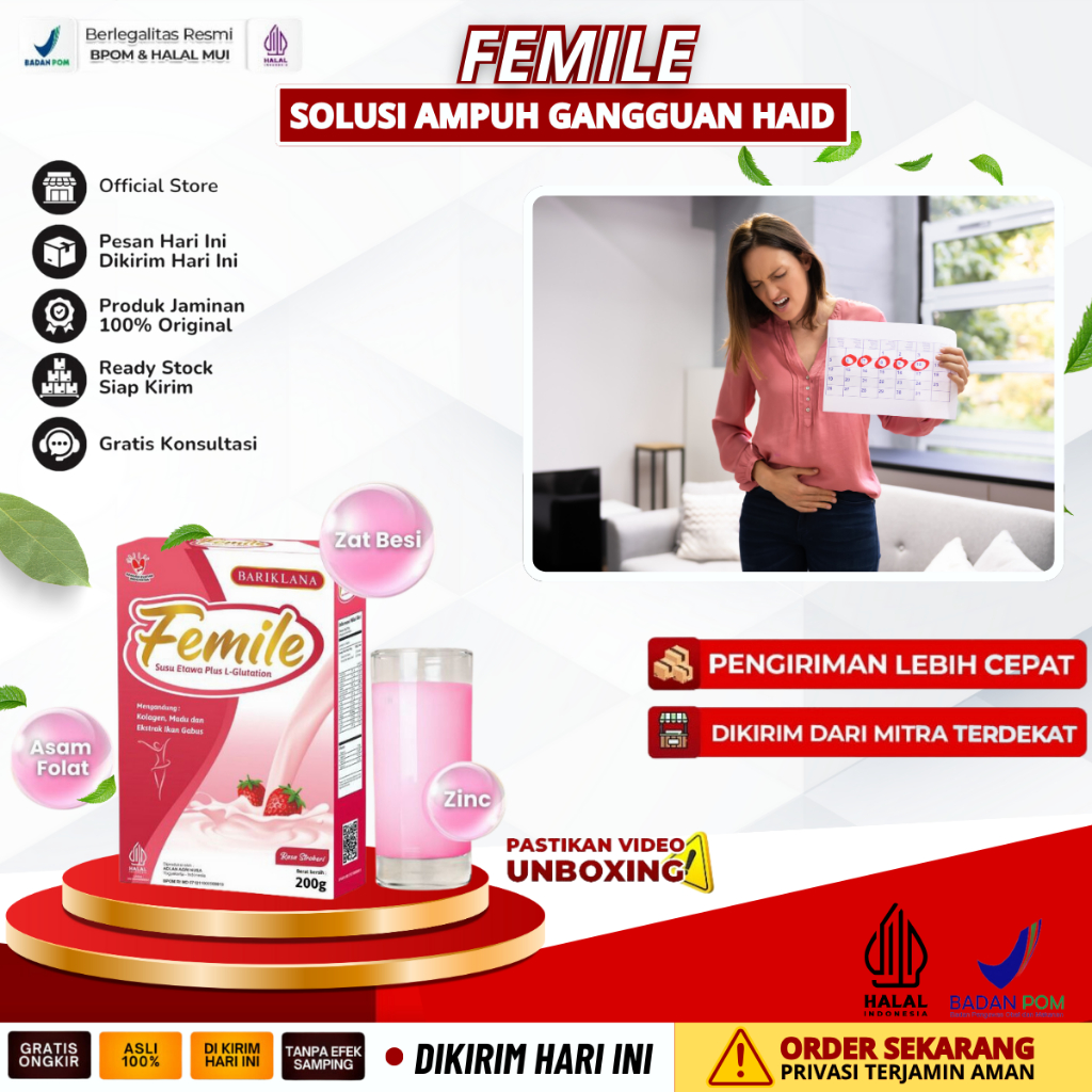 FEMILE - Obat Pelancar Haid, Haid Tidak Teratur, Telat Datang Bulan, Telat Haid, Nyeri Haid, Telat H
