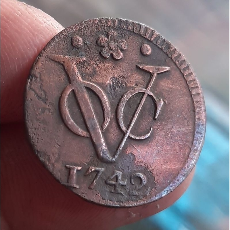 KS122 Koin Voc 1 duit Holland 1742