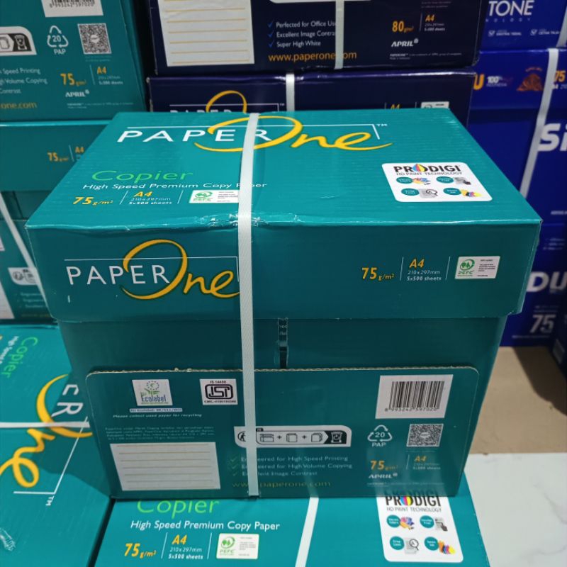 

Kertas HVS A4 75 Gram PaperOne 1 Dus Instan / Sameday