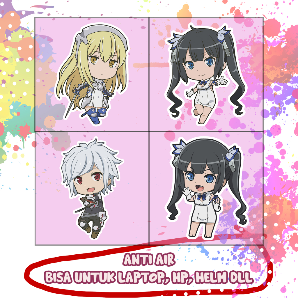 Stiker Danmachi Aiz Belle Hestia, Sticker Lucu Murah