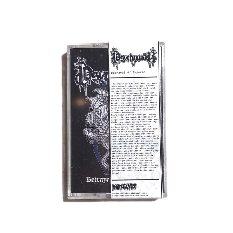 Kaset Pita PSYCHOWAR “Betrayal Of Emperor” / Kaset Metal / Kaset Black Metal / Kaset Punk