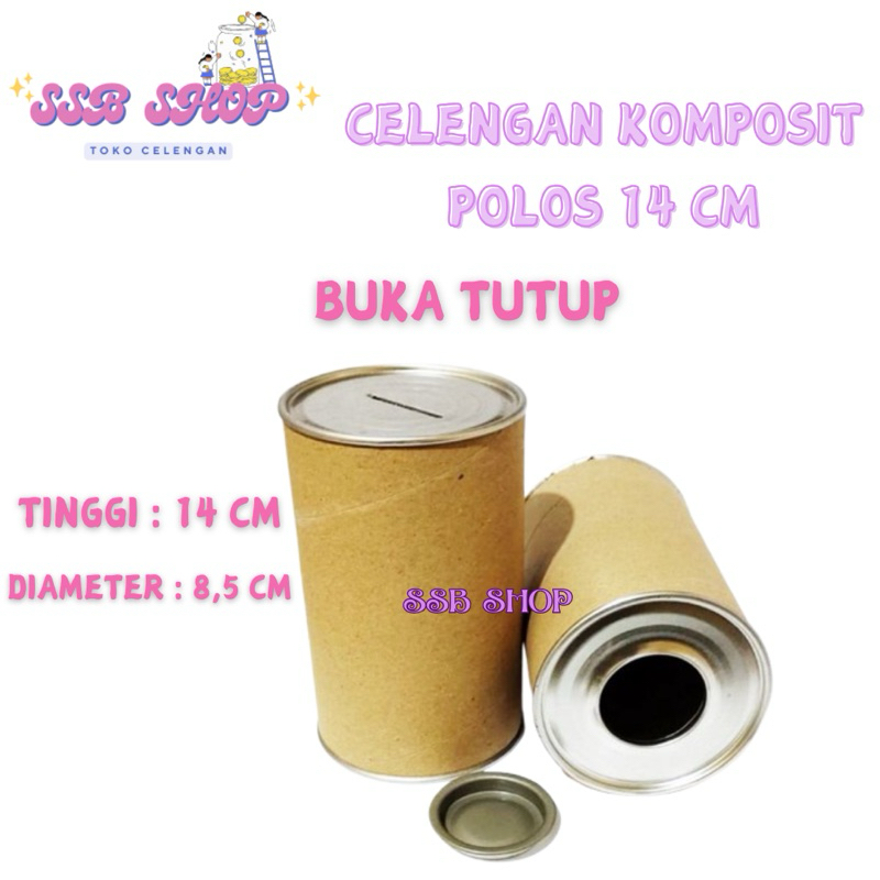 Celengan Komposit 14 Cm Polos Buka Tutup Celengan Komposit 14 Cm Buka Tutup Celengan Kaleng Polos Ta