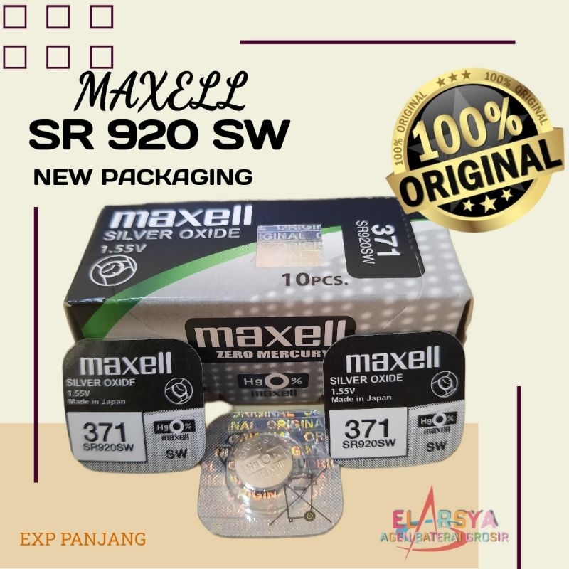 Baterai 371 SR920SW Maxell Original Batre Jam Tangan SR920 371 AG6 LR69