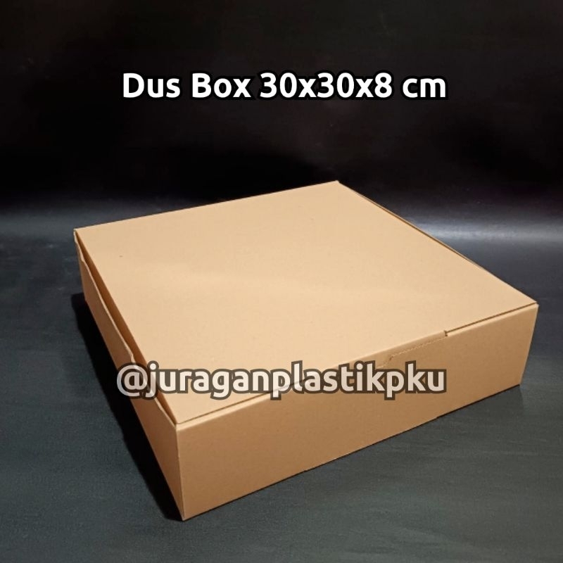 

Dus Box 30x30x8 cm | Kotak Tinggi 8 cm Kardus Kemasan Cake / Gift / Hampers Souvenir Kado Kue Tart 30x30 Kraft Coklat