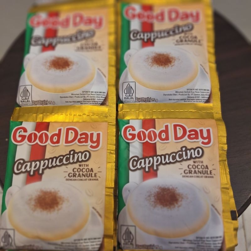 

Good day cappucino cocoa granule 1 renceng