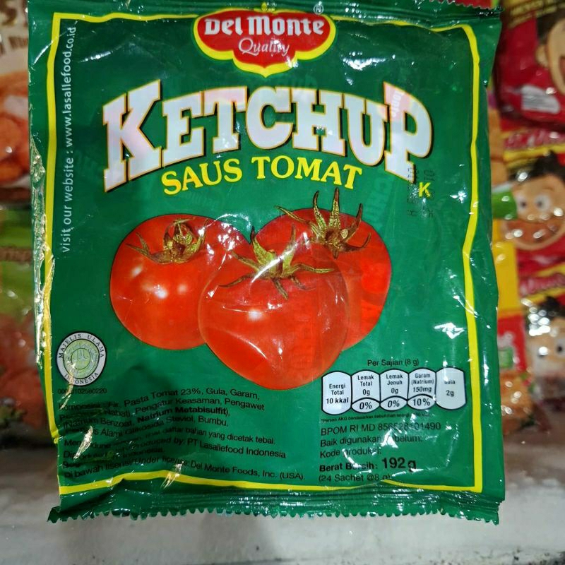 

Saus tomat Delmonte sachet 24 x 9gr