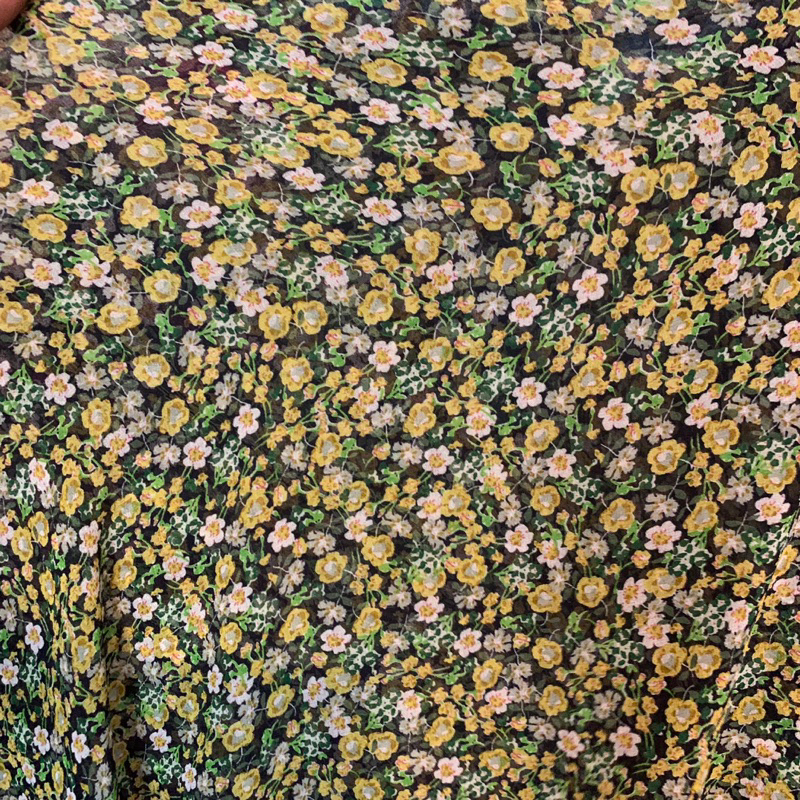 kain sifon motif bunga kecil - kain ceruty motif - kain ceruti motif bunga kecil - kain ceruti impor