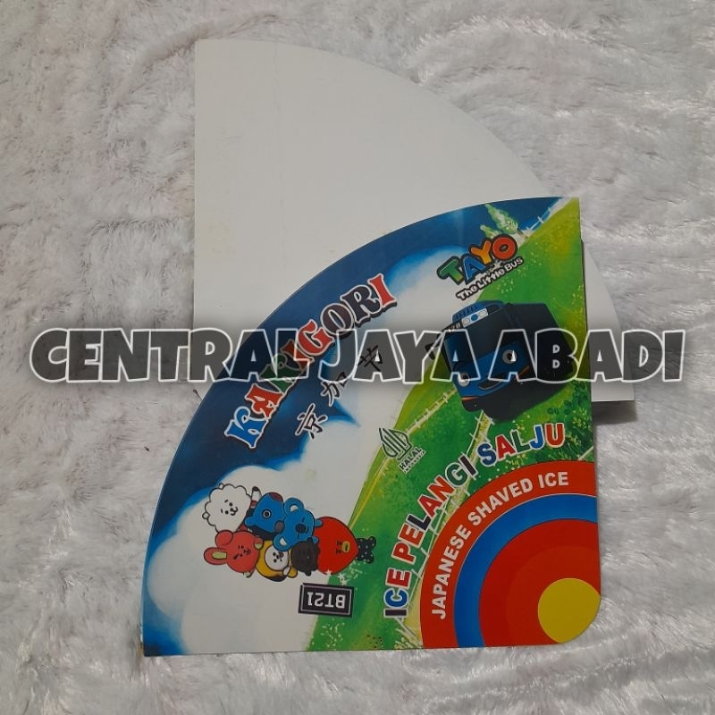

100 LEMBAR KERTAS ES SALJU VIRAL | BUNGKUS KERTAS ES PELANGI PRODUK TERBARU | KEMASAN ES KAKIGORI BAHAN IVORY PUTIH HIGH QUALITY | CONTONG ES SERUT | ARINA SHIVA GROUP 62
