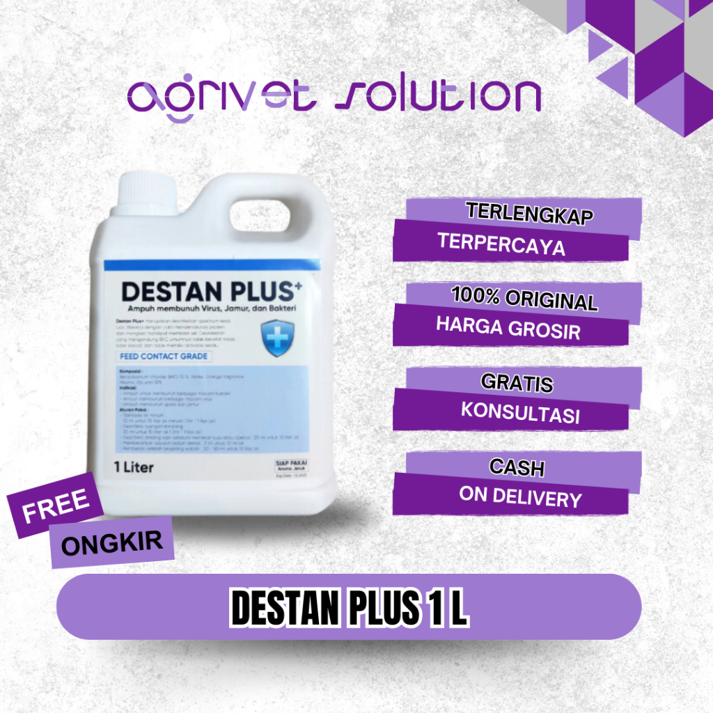 Desinfektan Kandang Sapi - Destan 1 Liter - Desinfektan Kandang 1 Liter - Desinfektan Anti PMK - Des