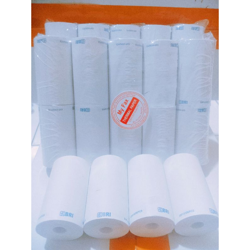 

Kertas Thermal Logo Bank Bri Ukuran 58x30mm Paket 1Pack isi 10 Pcs