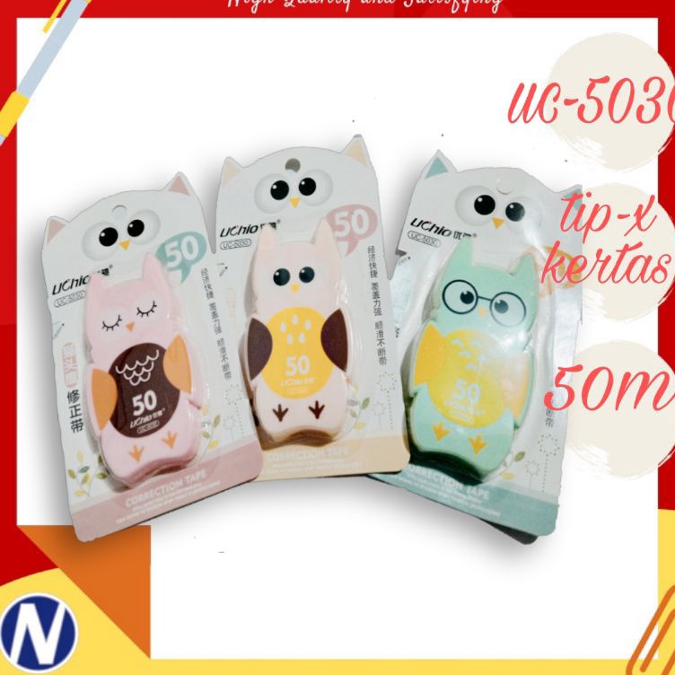 

Promo Irit Correction Tape TIPX Kertas UC53 STIPO KERTAS TIP EX KARAKTER OWL BURUNG HANTU LUCU 5 Meterwarna random