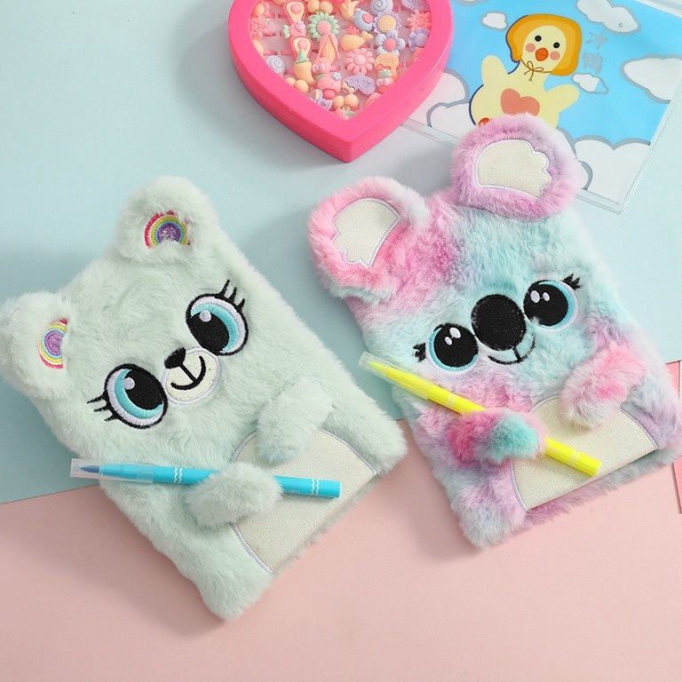 

Kirim Teraman Notebook Lucu Karakter Koala Diary anak perempuan Hadiah Ultah Anak Buku Bulu Halus