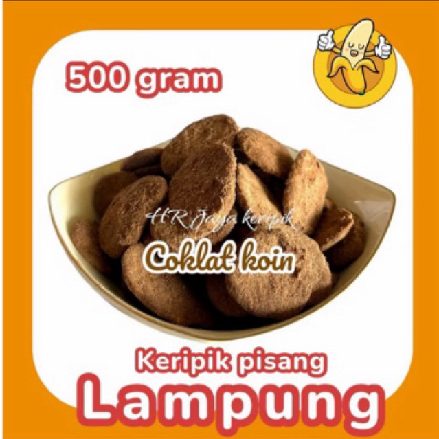 

TERMURAH! 500g keripik pisang coklat & aneka rasa khas lampung / keripik pisang kepok (koin)