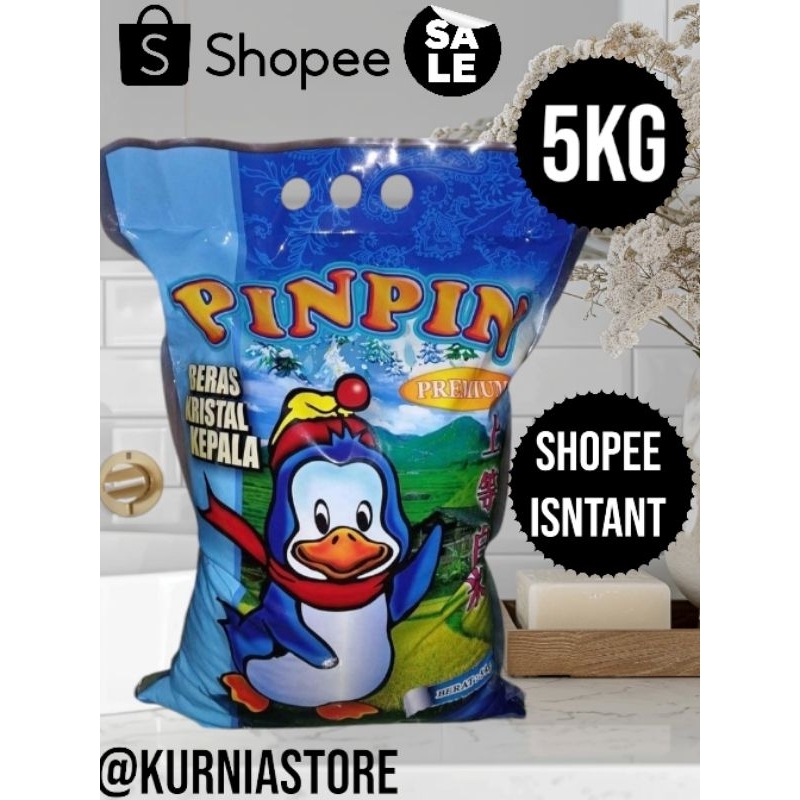 

PROMO!!! BERAS PINPIN KEMASAN 5KG | BERAS PINPIN SUPER PREMIUM BERAS PUTIH PUNEL DAN ENAK