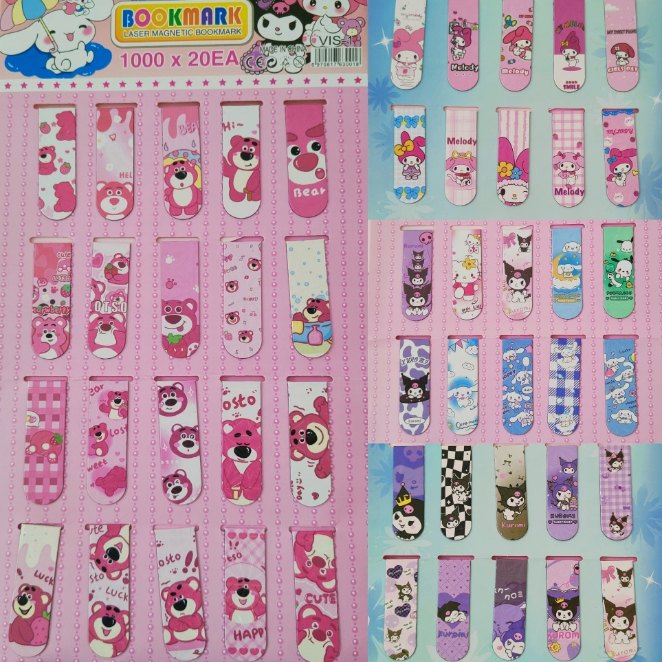 

Obral Laris 1 PAK ISI 2 PCS PEMBATAS BUKU MAGNET KERTAS HOLOGRAM KARAKTER LUCU BOOKMARK