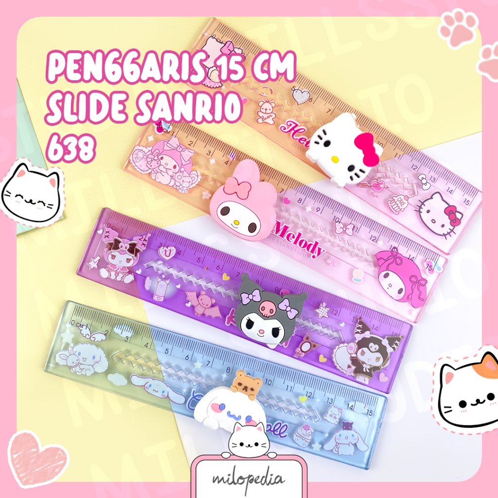 

Penggaris Slide Karakter 15 cm No.638