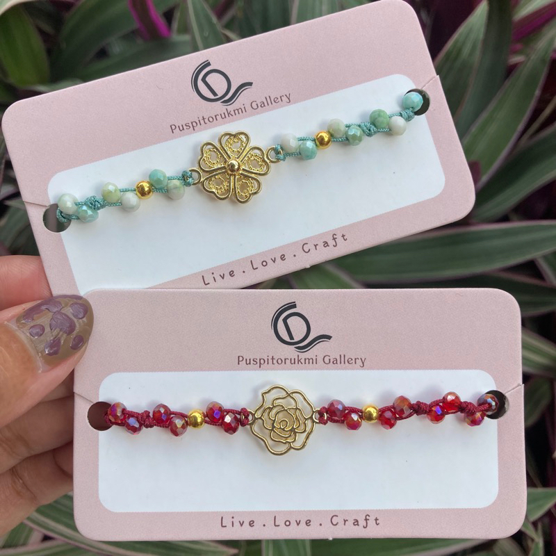 Gelang kristal ceko & gold plated