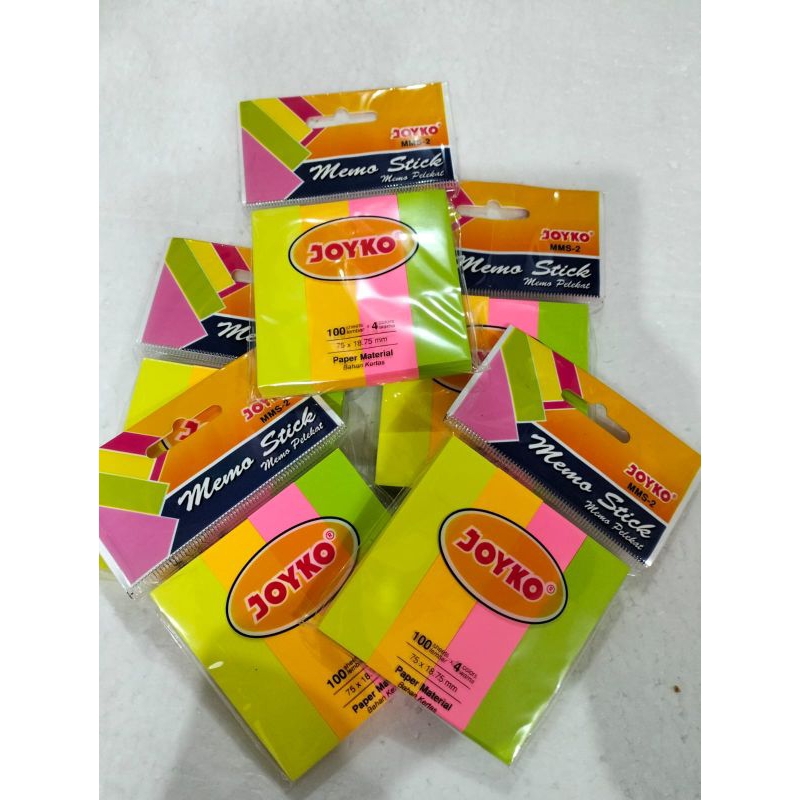 

stick notes 4warna merk joyko penanda buku 4warna petak merk joyko