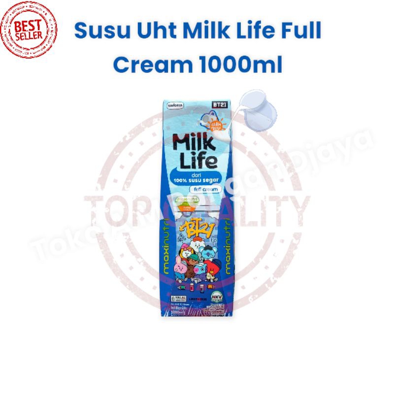 

Susu Full Cream Uht Milk Life 1000ml