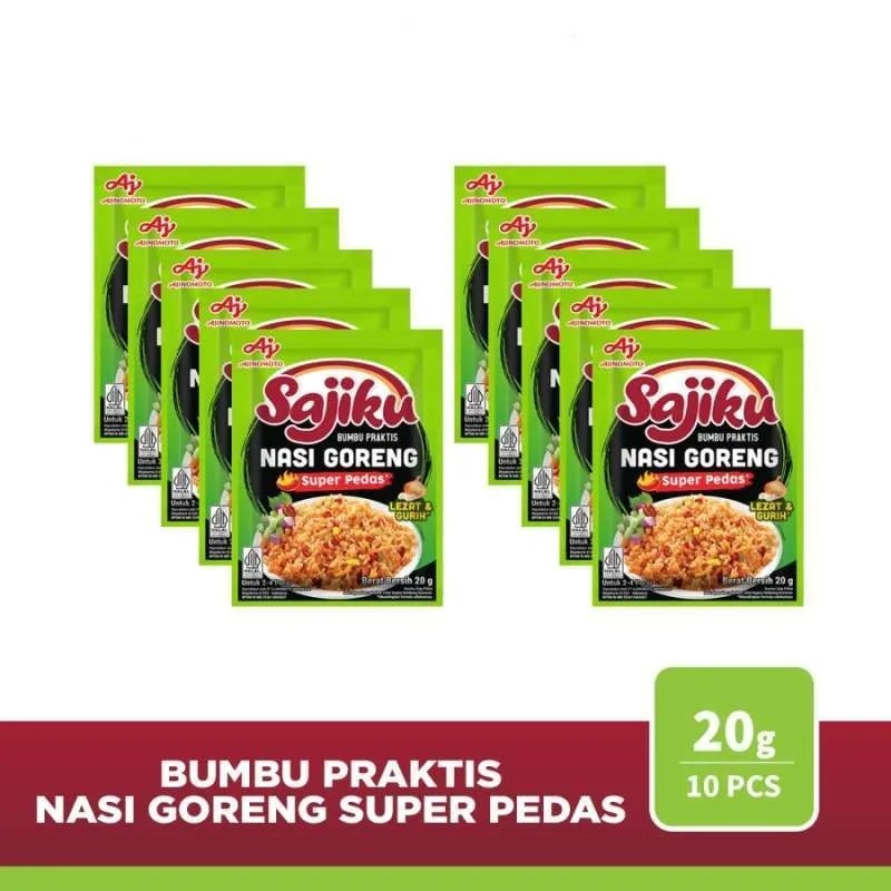 

SAJIKU Nasi Goreng SUPER PEDAS Bumbu Praktis Lezat Gurih 20gr