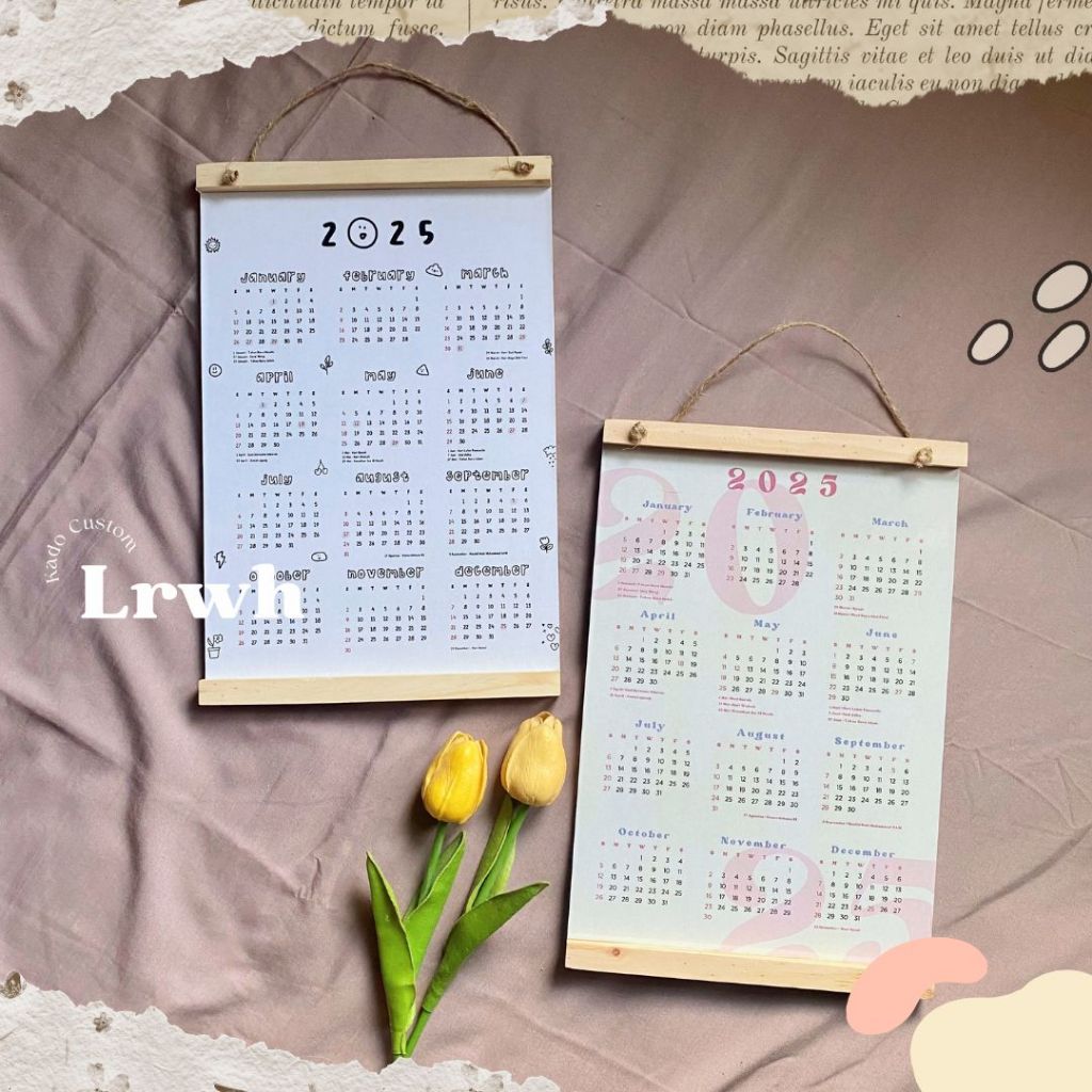 

Kalender 2025 Pigura Kayu Aesthetic 20x30