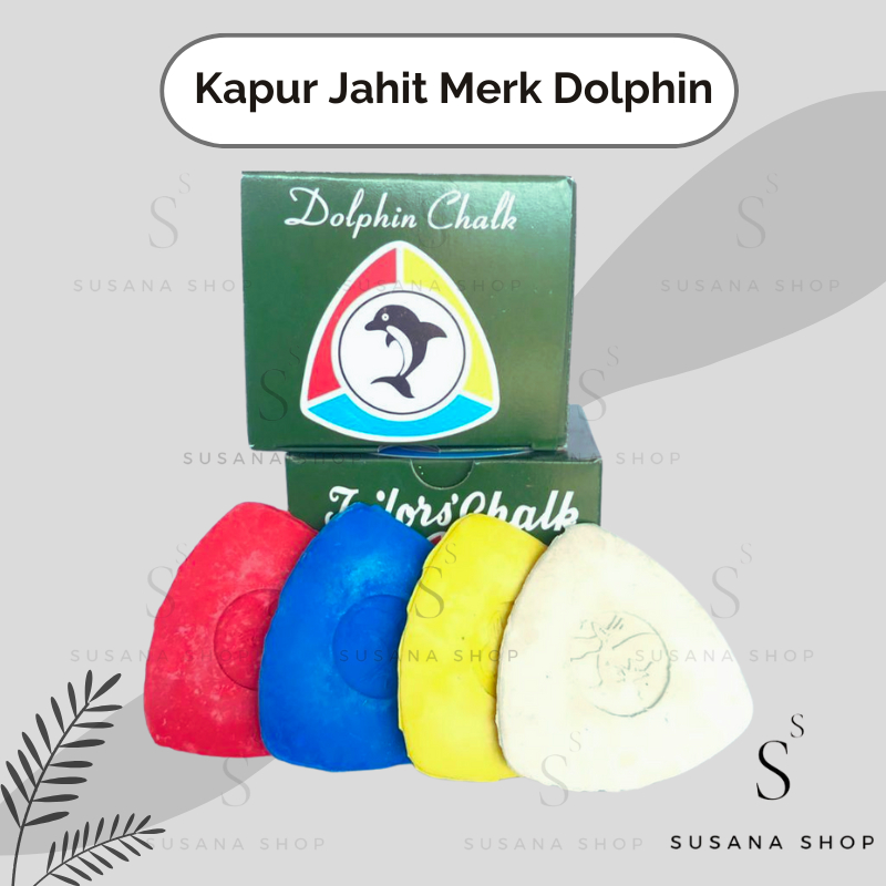 Kapur Jahit  Segitiga - Tailor Chalk Berbagai Warna - Kapur Kain Jahit Segitiga Dolphin