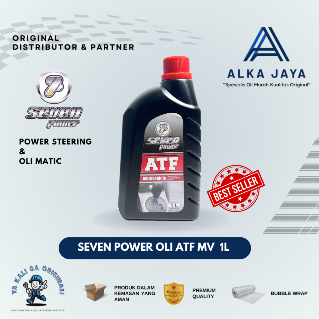 SEVEN POWER OLI ATF MV 1L (POWER STEERING & TRANSMISI MATIC), ALKA JAYA MOTOR SELALU TERMURAH