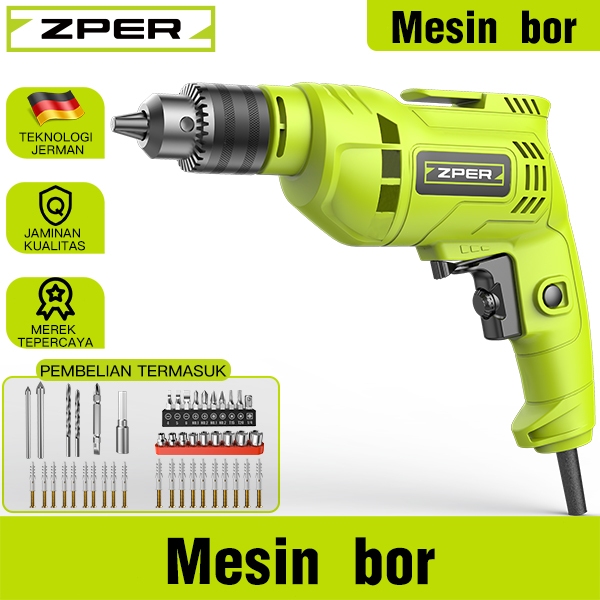 ZPER Mesin Bor 350W Listrik Bolak Bali Hand Electric Drill Berlaku untuk 2-10mm Mata Bor ZP044