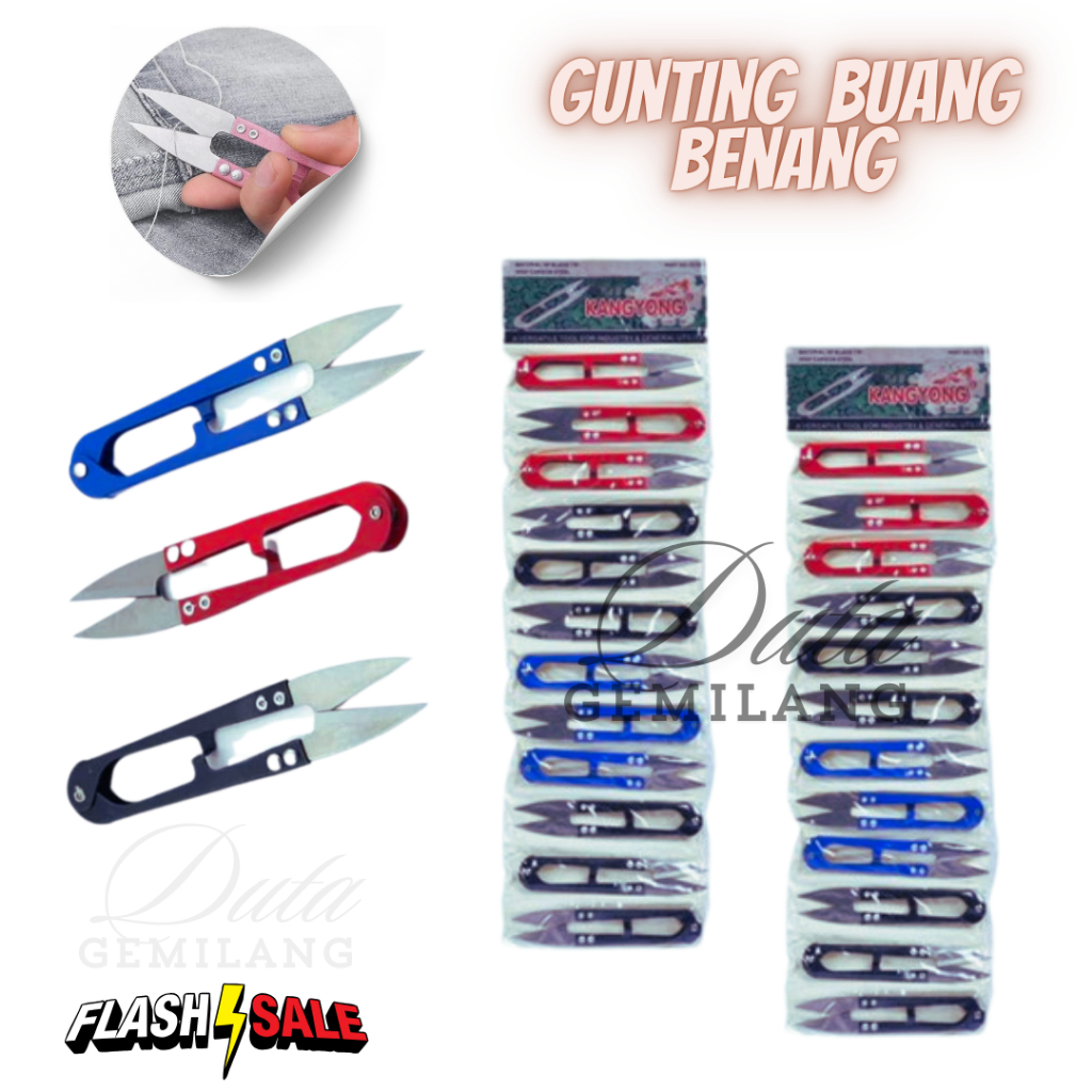 

12 Pcs / Gunting Buang Benang / Gunting Cekris / Gunting Pemotong Benang / Gunting Benang Kain / Duta Gemilang