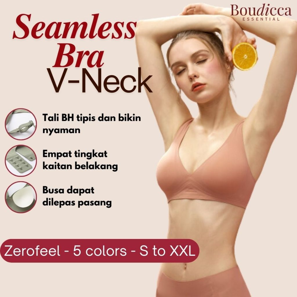AIRY Seamless Bra Tanpa Kawat / Zero Feel Premium Kait Belakang / Bra
