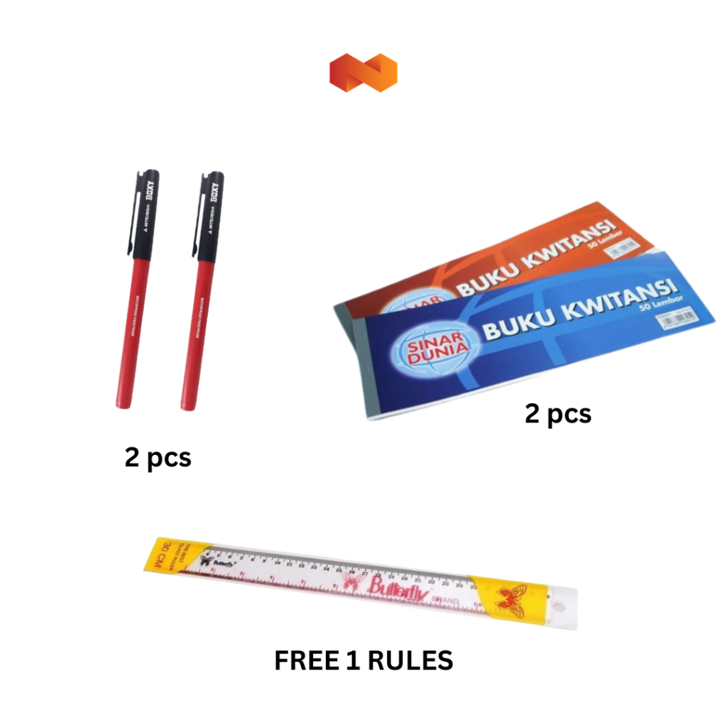 

Bundling Ballpoint Boxy Merah dan Buku Kwitansi