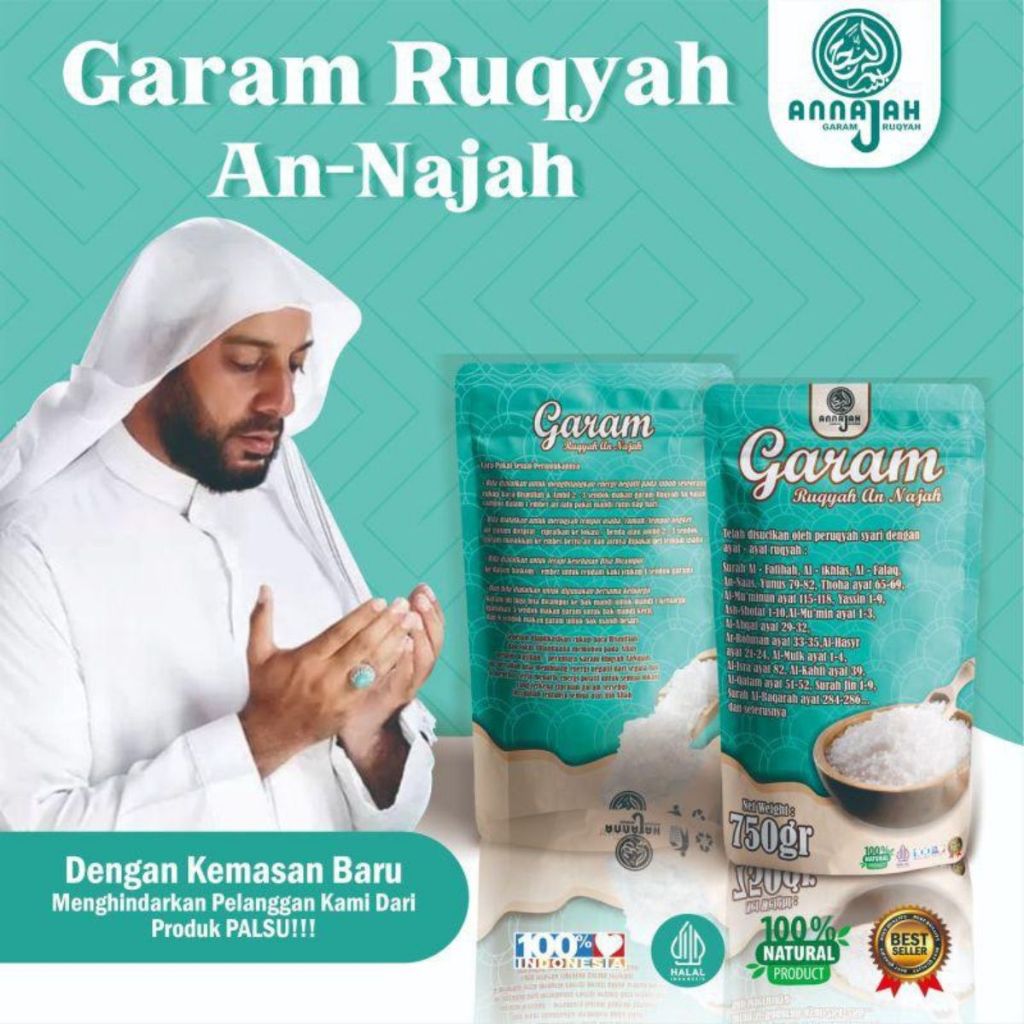 

Garam Ruqyah AnNajah Asli 100% Kemasan Besar 750g Untuk Meruqyah Dan Memperlancar Rezeki