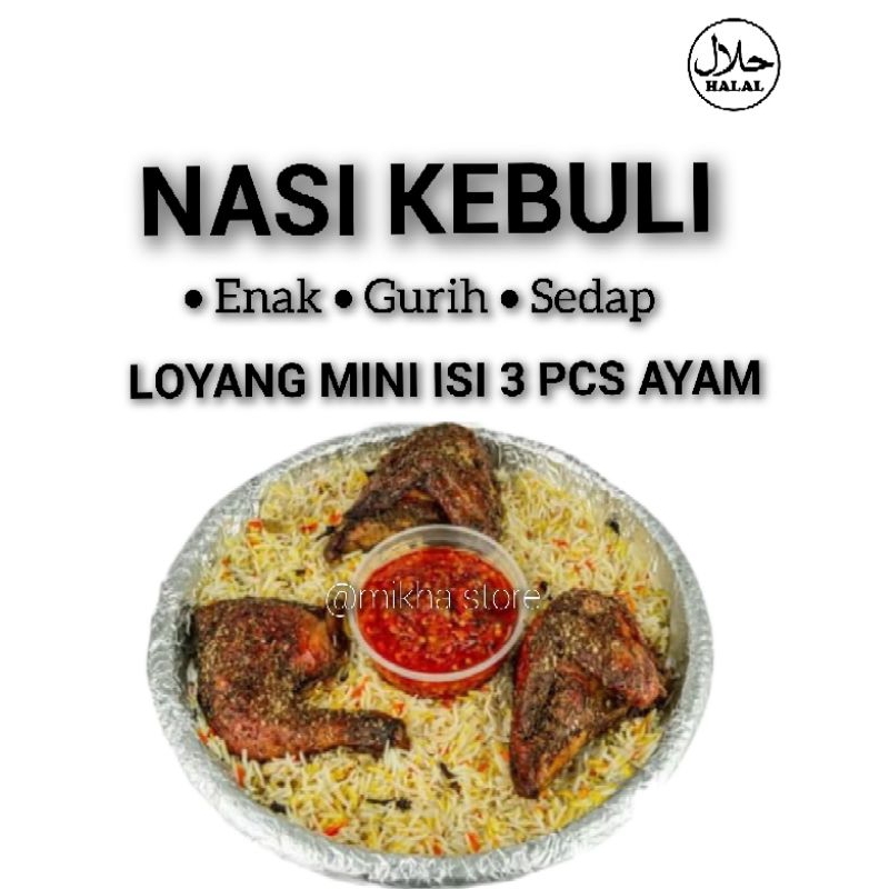 

Nasi kebuli * loyang mini isi 3 pcs ayam * free ongkir