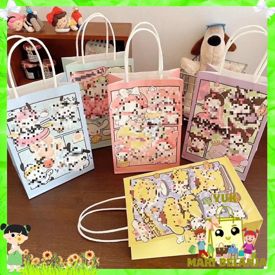

YMB Paper Bag Kantong Kertas Happy birthday Animasi Goodie Bag Bingkisan Snack Anak Tas Hampers Kado Motif Kartun Lucu