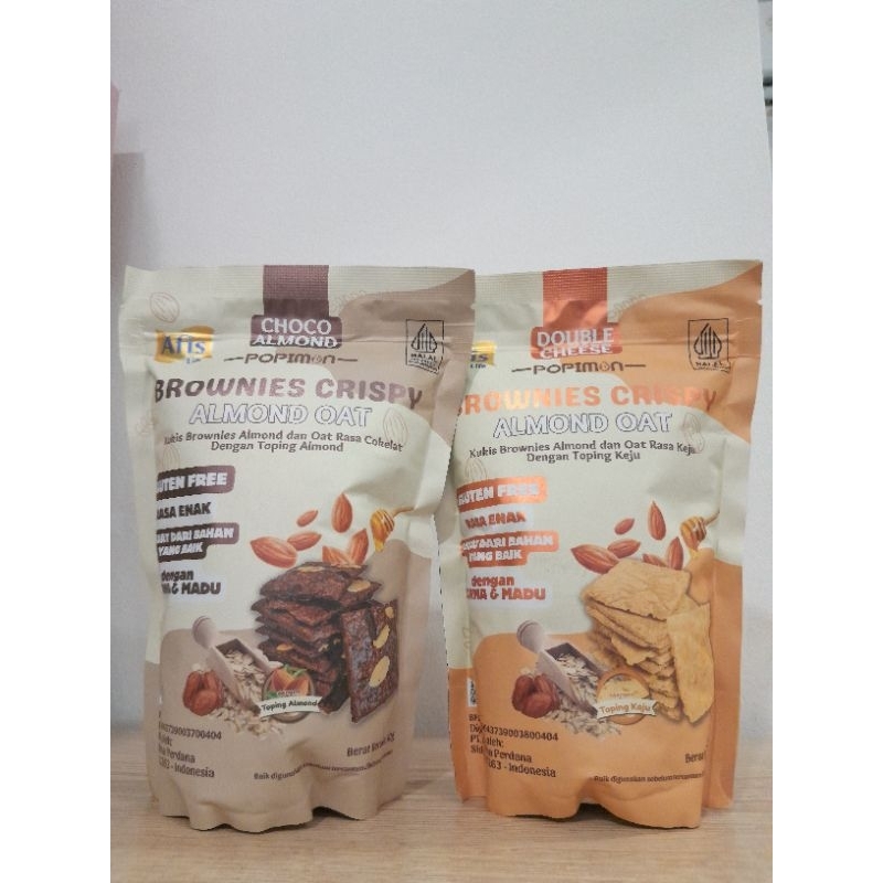 

MMKTK Afis Popimon Brownies crispy almond oat - camilan sehat bebas gluten[khusus batam]