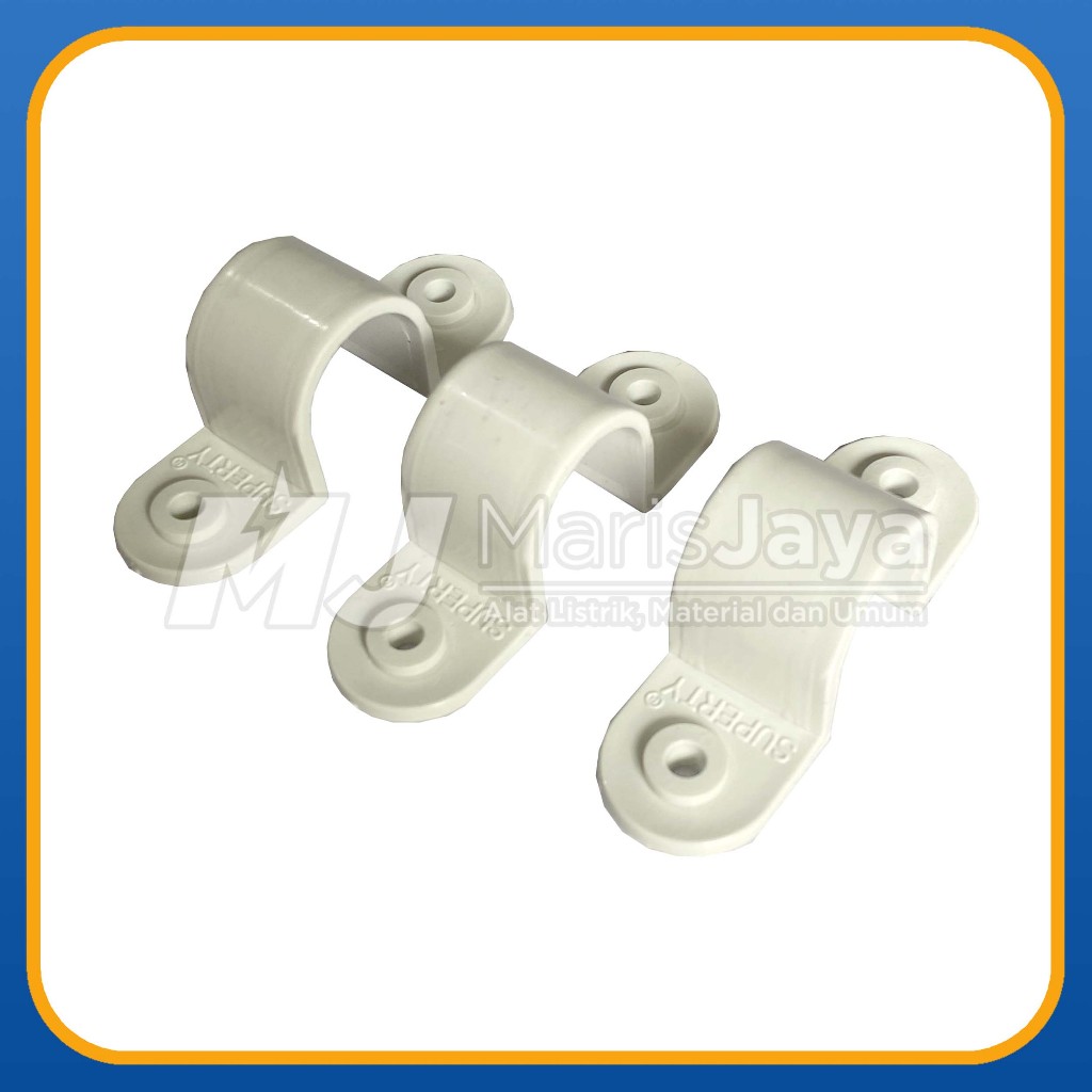 Klem Conduit/ Klem Pipa Conduit/ Klem Pia Listrik PVC 20mm