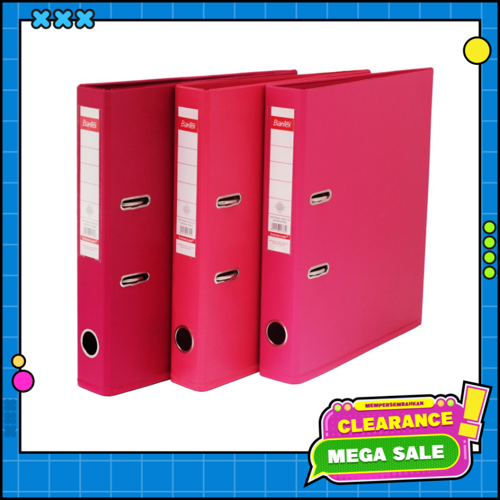 

Bantex Ordner A4 5cm Grape - Melon - Pink 1451V PVC Lever Arch File