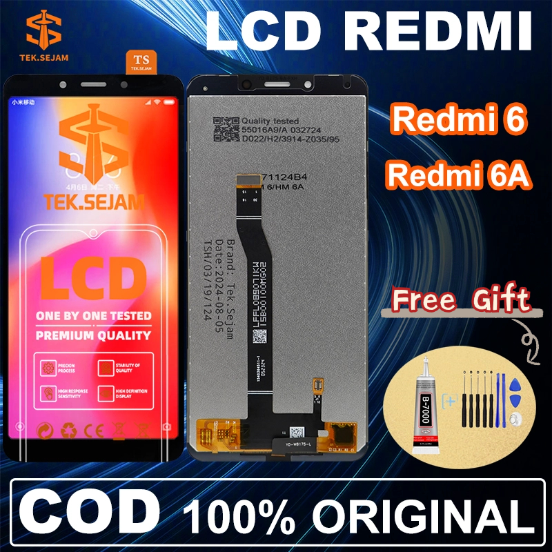 【ORIGINAL】FOR LCD TOUCHSCREEN XIAOMI REDMI 6 REDMI 6A COMPLETE FULLTET ORIGINAL REDMI 6A ORIGINAL 10