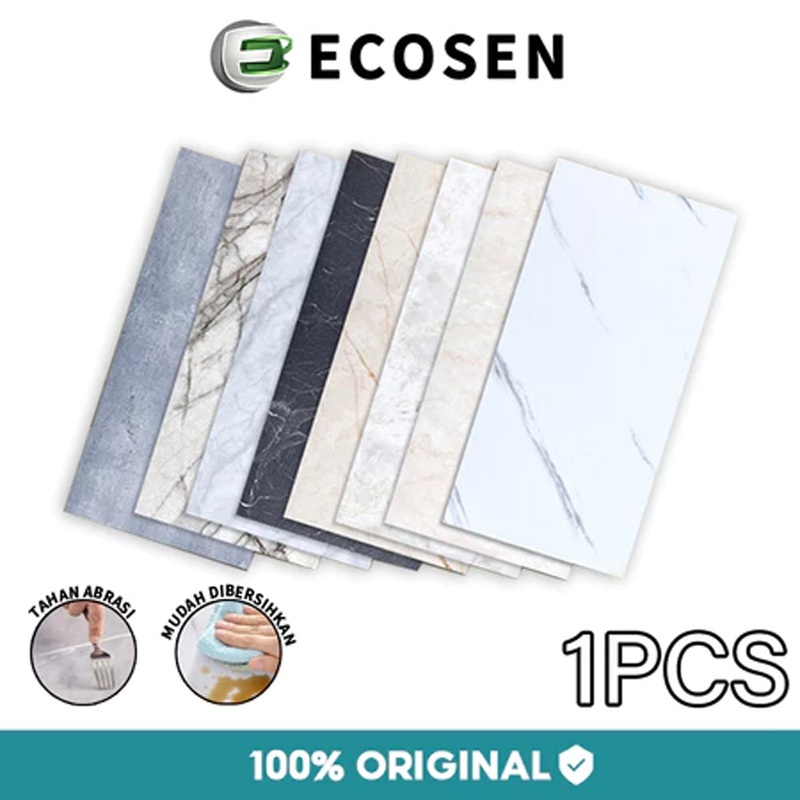 Wallpaper Dinding Vinyl Wallpaper Vinyl Dinding Marmer 30 x 60 cm Vinyl Lantai Stiker Dinding Marmer