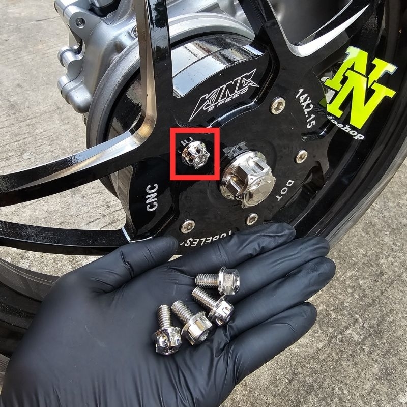 RB1 Satuan Baut Velg CNC King Speed X-1R VND Delkevic Matic Probolt Stainless Thailand