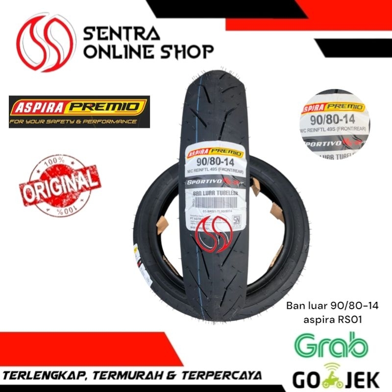 Ban luar balap 90/80 14 rs01 rs 01 aspira premio