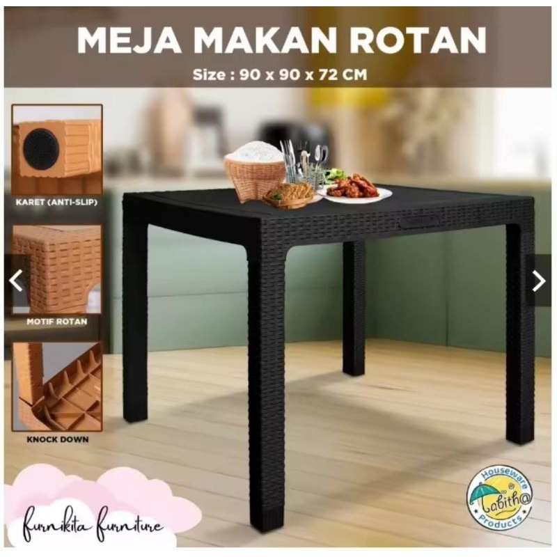 meja makan plastik tabitha
