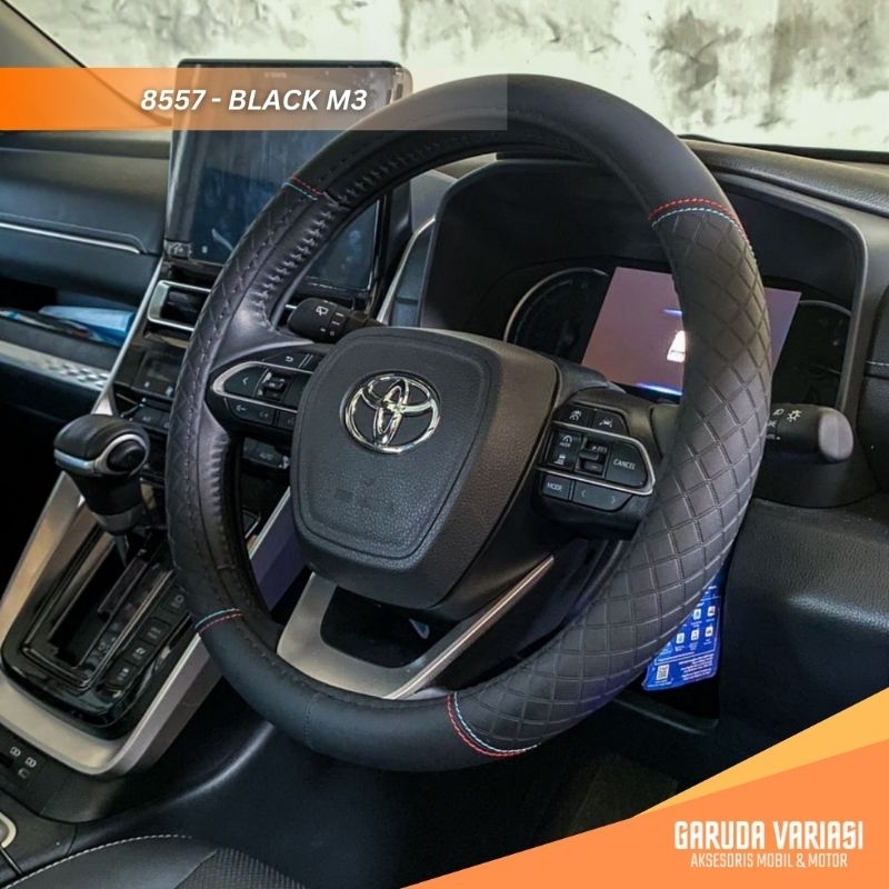 SARUNG STIR MOBIL 8557 Cover Stir MOBIL Ukuran M Sarung Stir Mobil Cover Stir Kulit Cover Stir Kulit