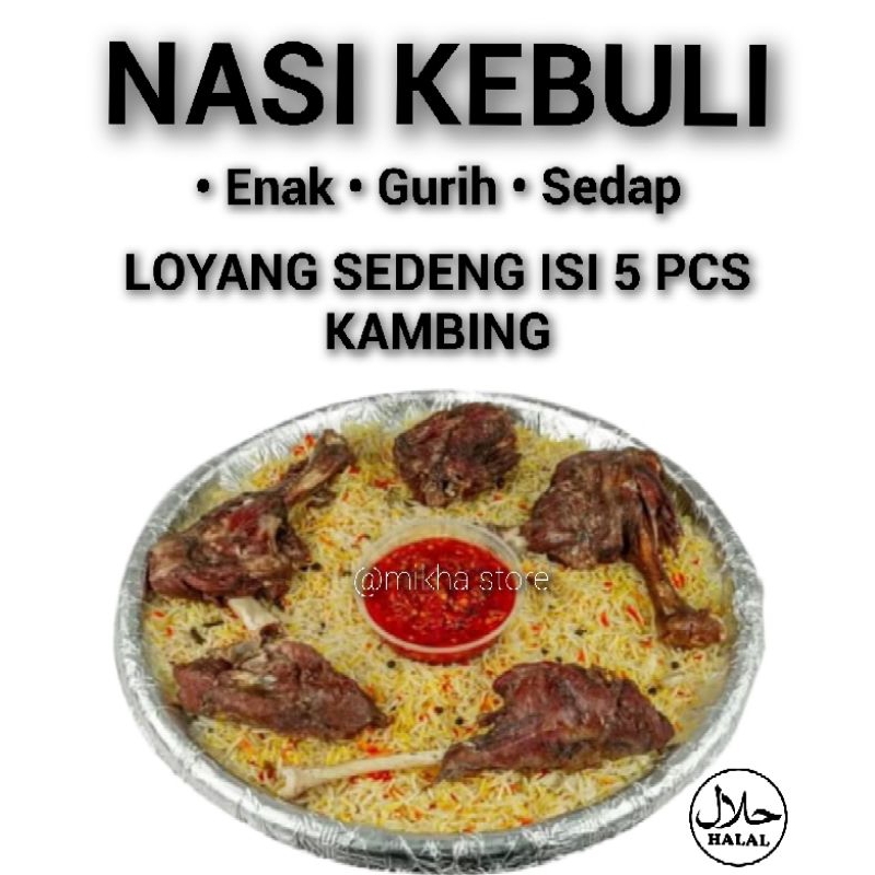 

Nasi kebuli loyang sedeng isi 5 pcs kambing - free ongkir