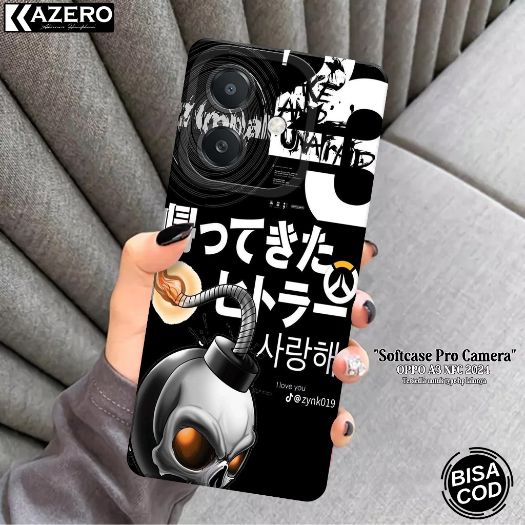 KAZERO Softcase OPPO A3 NFC 2024 Fashion Case Kartun Case OPPO A3 NFC 2024 Silikon Pro Camera Kesing