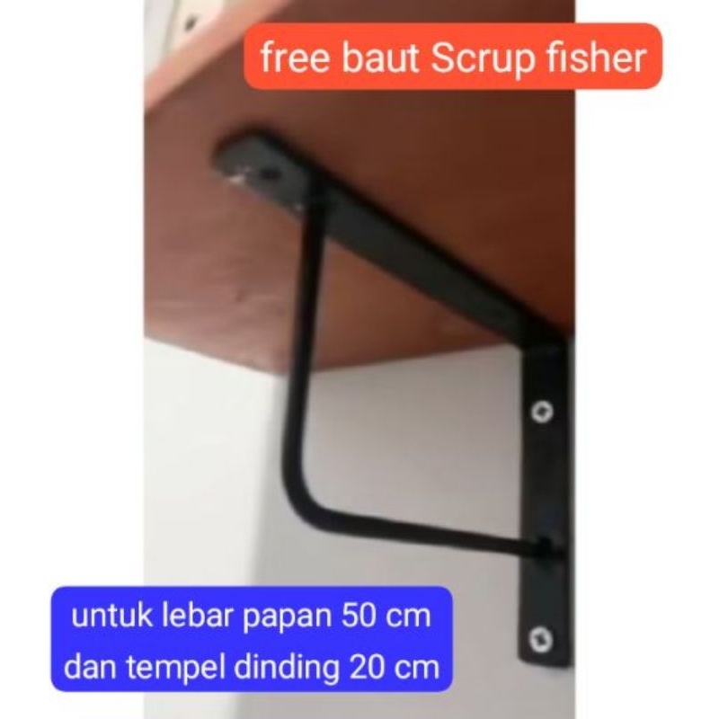 rak penyangga papan ambalan tempel dinding rak meja tempel dinding siku papan ambalan serbaguna